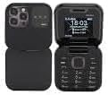 SOYES i16 Pro Flip Phone with Triple Camera, 2.4-inch Display, Dual Screen Design(black)