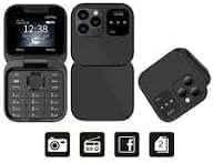 SOYES i16 Pro Flip Phone with Triple Camera, 2.4-inch Display, Dual Screen Design(black)