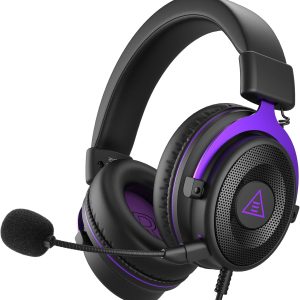 EKSA E900 Headset with Microphone for PC, PS4,PS5, Xbox - Detachable Noise Canceling Mic, 3D Surround Sound, Wired Headphone for Gaming, Computer, Laptop, 3.5MM Jack
