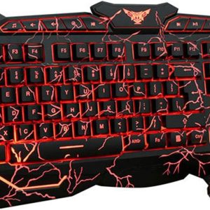 eWINNER Gaming Keyboard & Mouse Set - USB Wired, Changeable LED 3 Color Backlight, 114 Keys, Glowing, for Windows 98/XP/2000/ME/VISTA Game Work