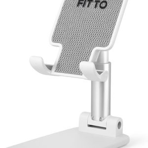 Fitto Folding Desktop Phone Stand, Mobile Holder for Desk, Adjustable & Portable