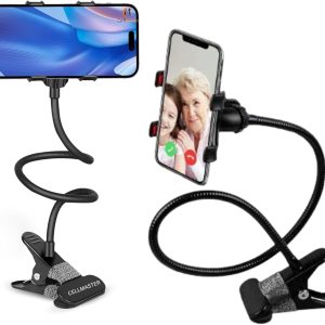 Metal 360 Degree Flexible Portable Foldable -Lazy Stand Bracket Cell Phone Holder/Gooseneck Long Arm Clip Mobile Stand