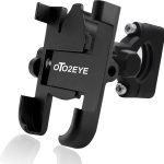 OTO2EYE Mobile Holder for Bikes or Bike Mobile Holder for Maps and GPS Navigation Firm Gripping, Anti Shake and Stable Cradle Clamp 360° Rotation Phone Mount (Black Color) (Handle Bar Fitting)