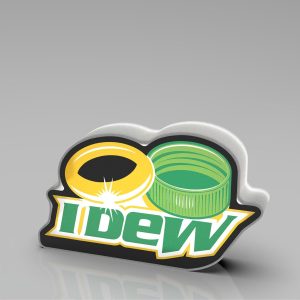 Allenjoy Bottle Cap Fun Night Light Desk Lamp - Wall Mountable LED Lightbox Sign, Home Office Room Decor, Gifts for Boys Teens Men Fans Son