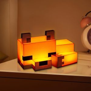 Fox Night Light, Fox Lamp, Rechargeable 3D Cube Lamp, Cute Lamps with Charging Cable